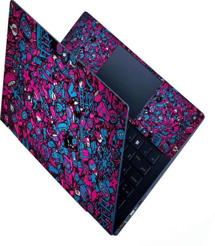 Anweshas HD Printed Full Panel Laptop Skin Decal - Green Black Art Vinyl Laptop Decal 15.6