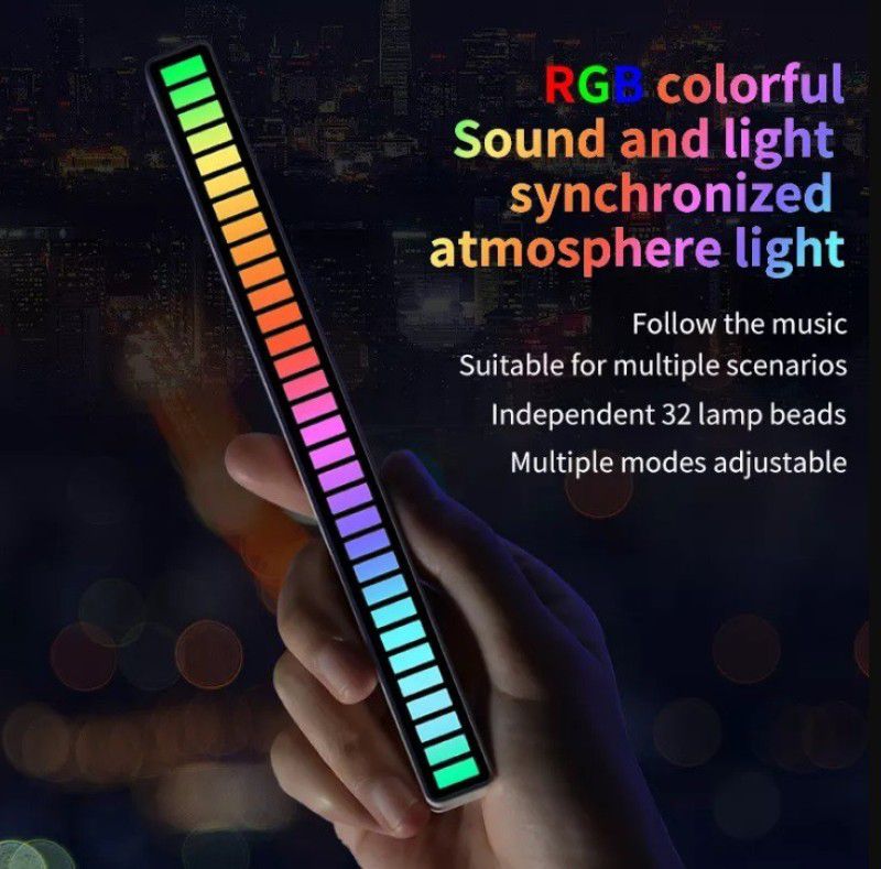 RHONNIUM Voice-activated Car Atmosphere Level Light Desktop Pickup Rhythm Voice-activated Car Atmosphere Level Light Desktop Pickup Rhythm-X5 Led Light  (RGB)