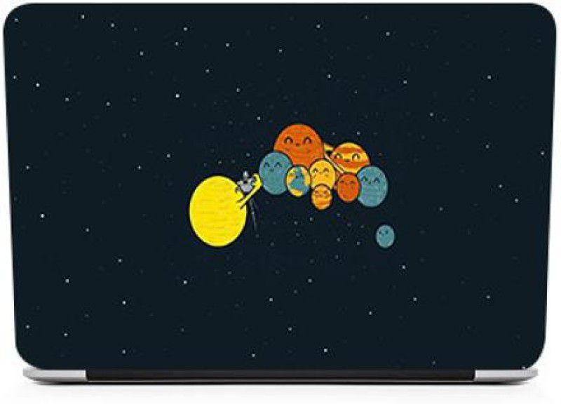 WeCre8 Skin's Cute Planets Premium Quality Vinyl Laptop Skin With Light Matte Finish Laptop Decal 15.6