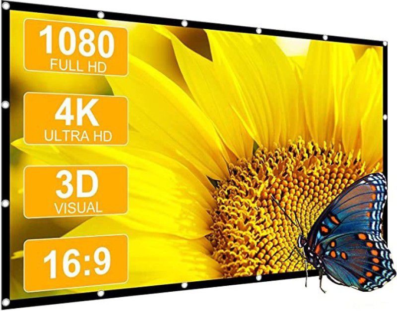 Savsol 72 inch Projector Screen,4K HD Portable Video Projector Screen Foldable Anti-Crease Indoor Outdoor Projection Screen for Home, Office, Classroom Projector Screen (Width 63 cm x 35 cm Height) Projector Screen (Width 63 cm x 35 cm Height)