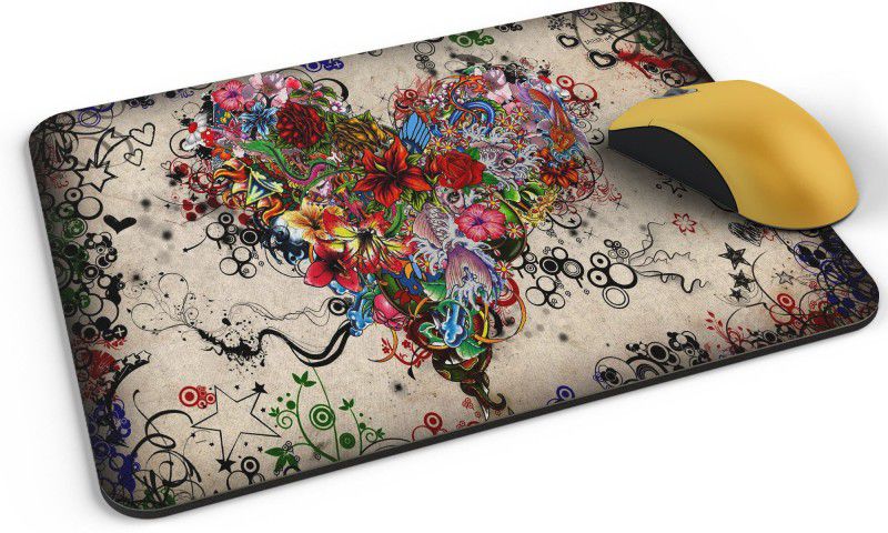 Shloka Heart Made of Things Mousepad  (Multicolor)