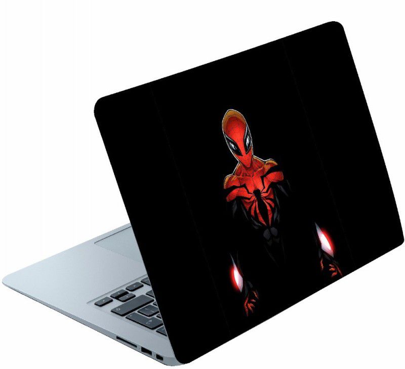 OK ARTS HD Printed Laptop Skin Spiderman for size upto 15.6 inches with Matte Lamination black kids Premium Vinyl Laptop Decal 15.6