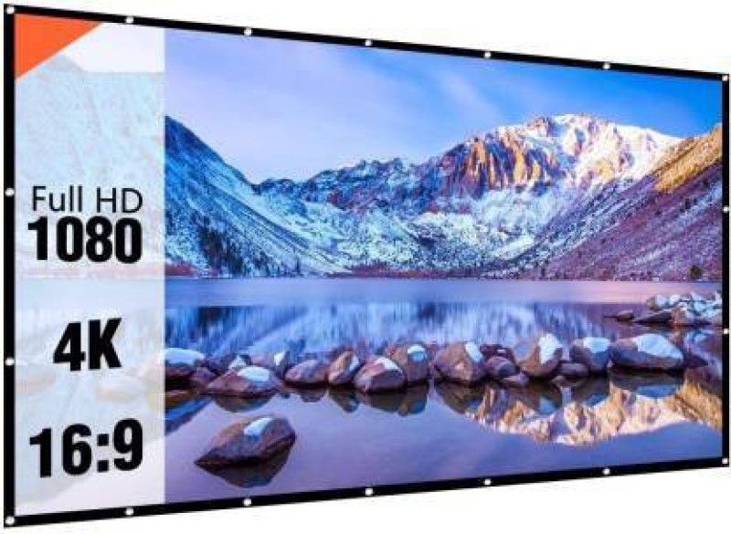Savsol Eyelet Foldable Projector Screen 84" Inch 4:3 Aspect Ratio 6 ft (W) x 4 ft (H) Projector Screen (Width 182.88 cm x 121.92 cm Height)