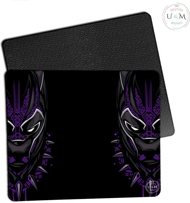 CSTVI Marvels Black Panther-V Premium Mouse Pad Mousepad  (Black purple)