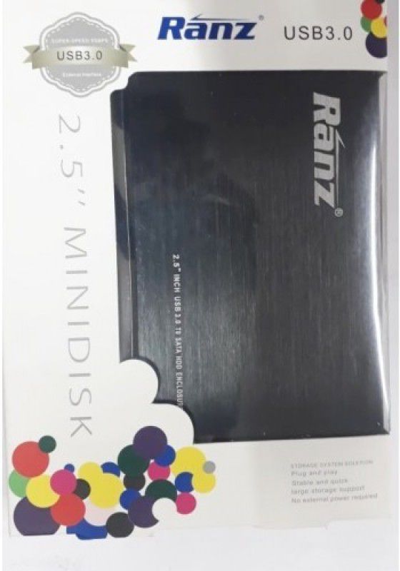 Ranz SATA 3.0 CASING 2.5 2.5 inch HDD CASE  (For 2.5 INCH HDD, Black)