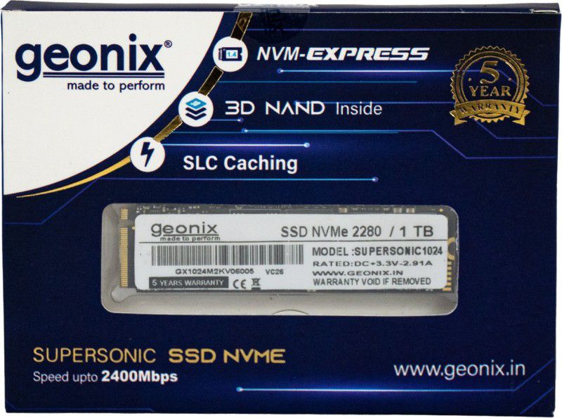 GEONIX 1 1 TB Desktop, Laptop Internal Solid State Drive (SSD) (GX SUPERSONIX 01TB NVME)  (Interface: SATA, Form Factor: M.2)