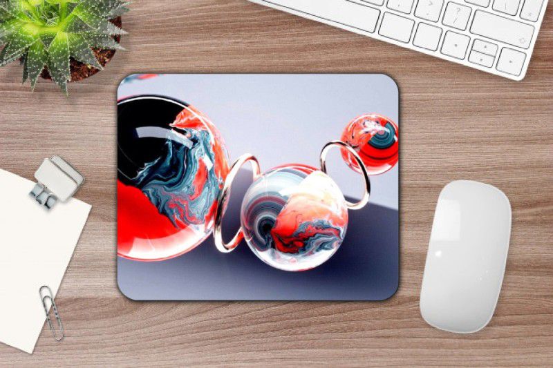 SANNU CREATION Designer Rubber Rectangle Mouse Pad For Laptop/Desktop/Computer Mousepad  (Multicolor)