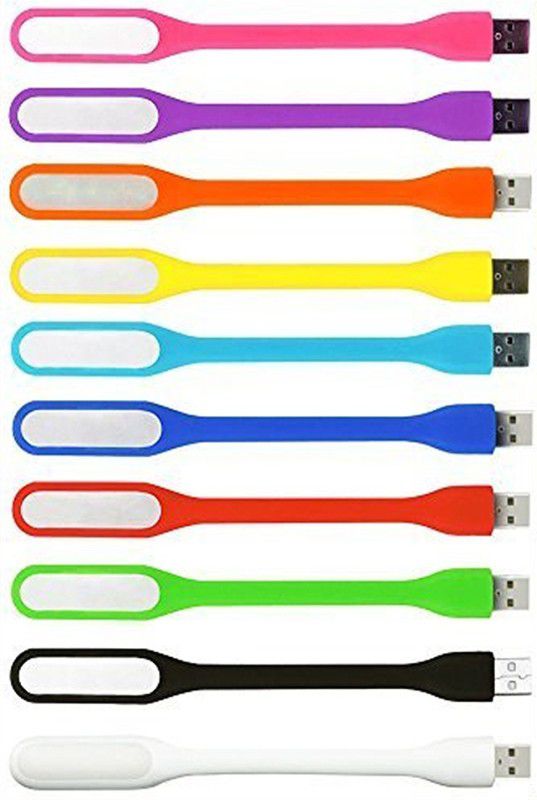 MOOZMOB Flexible Mini USB LED Light for Laptops Compatible with Laptop Power Bank Reading Lamp Eye Care (Pack of 10) Led Light  (Multicolor)