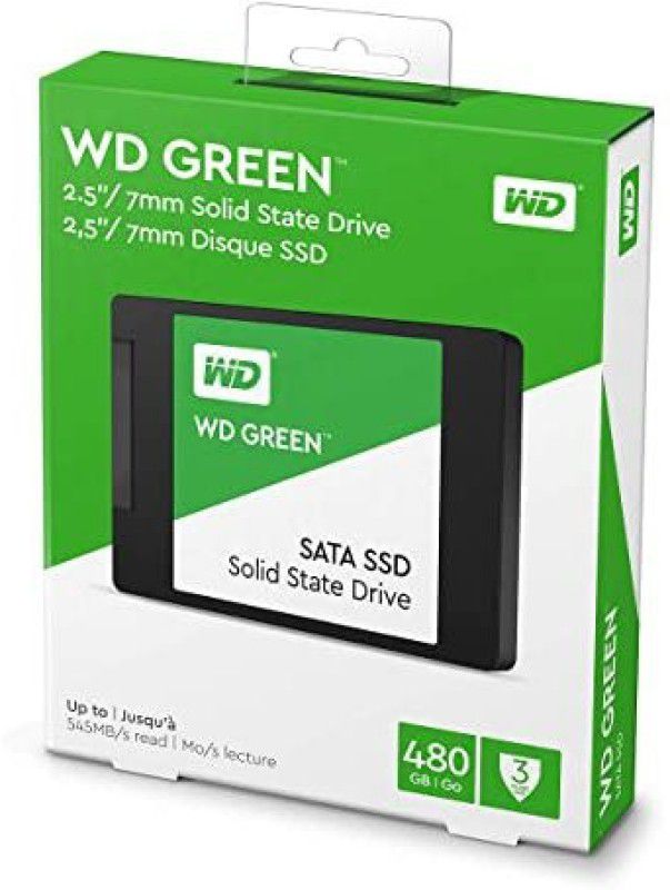 WD 480 GB SSD 480 GB Desktop, Laptop, Network Attached Storage Internal Solid State Drive (SSD) (WD480)  (Interface: SATA III, Form Factor: 2.5 Inch)