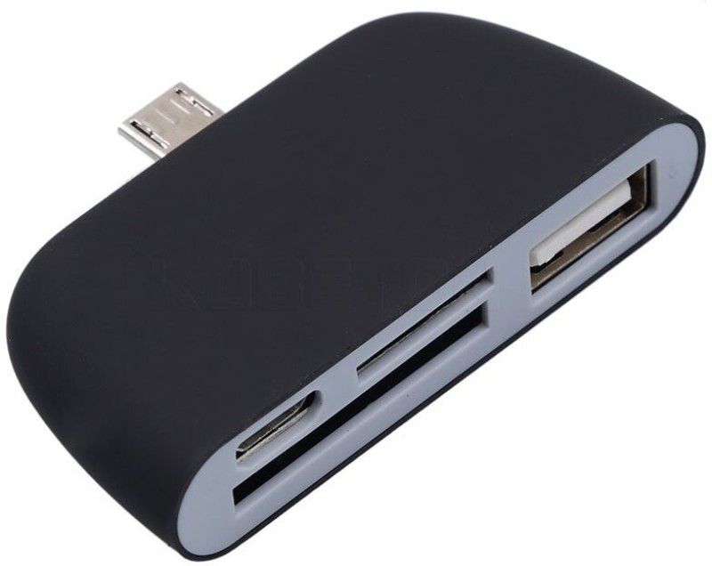 Gabbar USB 3.1 Type-C OTG Card Reader Type C USB-C Male to USB 3.0 OTG TF SD MS Female Adapter for OTG Phone MacBook Card Reader  (Black)