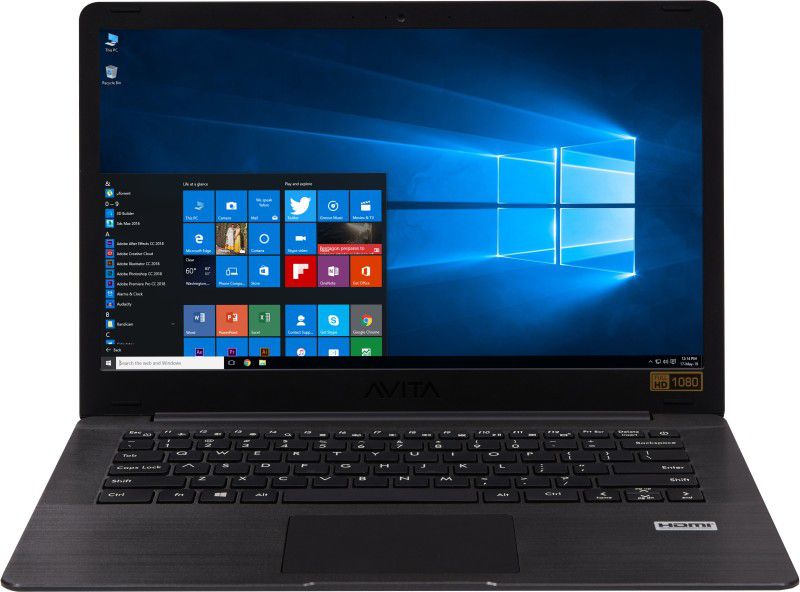 Avita Pura Ryzen 5 Quad Core 3500U - (8 GB/512 GB SSD/Windows 10 Home) NS14A6INV561-MEGYB Thin and Light Laptop  (14 inch, Metallic Black, 1.34 kg)