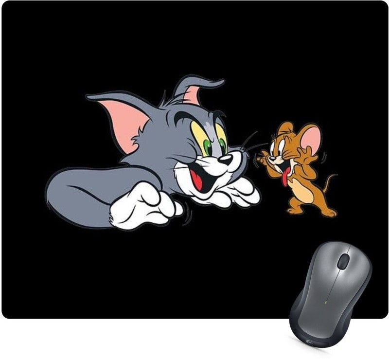 Golden Feather Cartoon Tom & Jerry Design Designer Mousepad 119 Mousepad  (Multicolor)