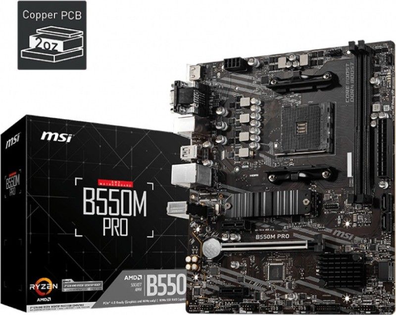 MSI B550M PRO Motherboard  (Black)