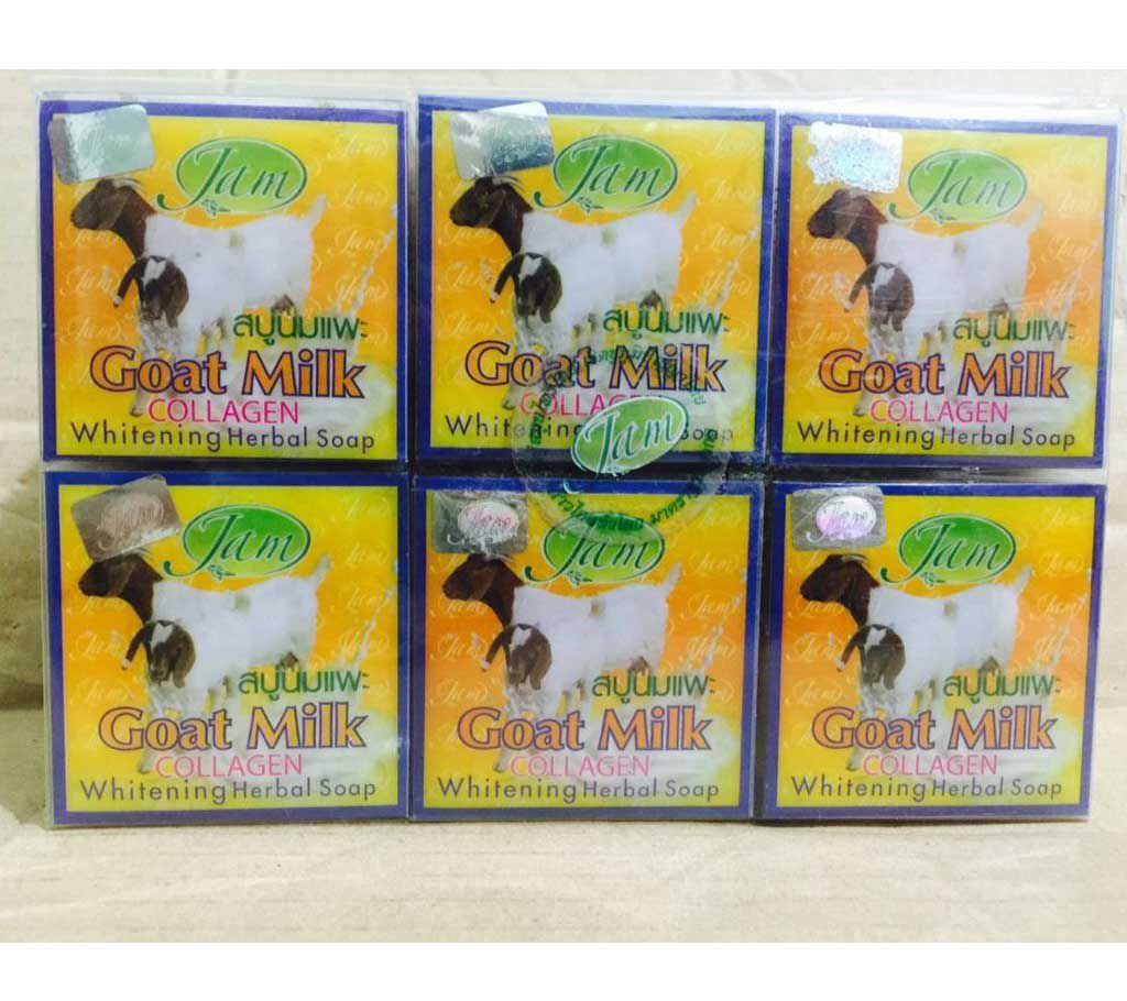 Jam Goat Milk Collagen Whitening Herbal Soap - 50gm