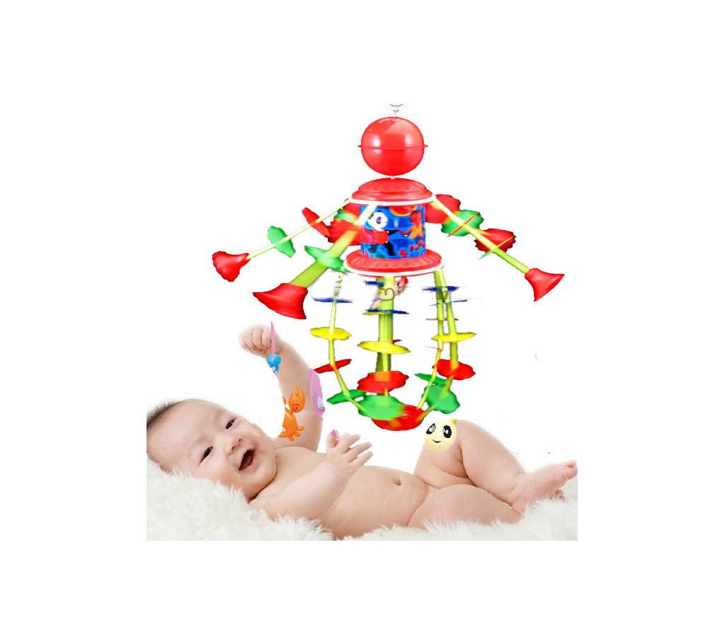 Rotating Bed Bell Toy with Music - Multi-color