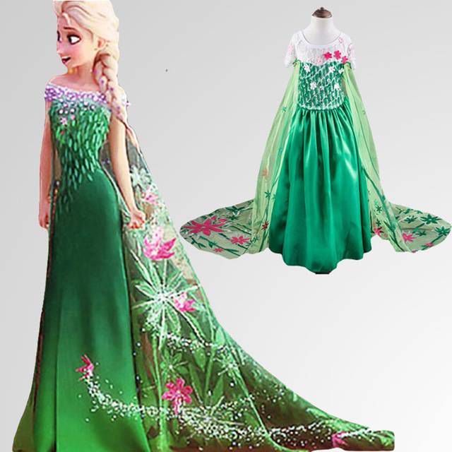 Queen Elsa Dress With Crown set
