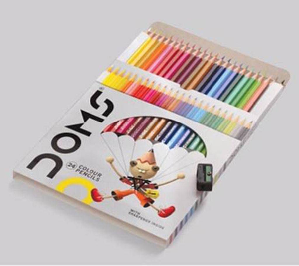 DOMS Color Pencil With Sharpener - 24 Pcs 