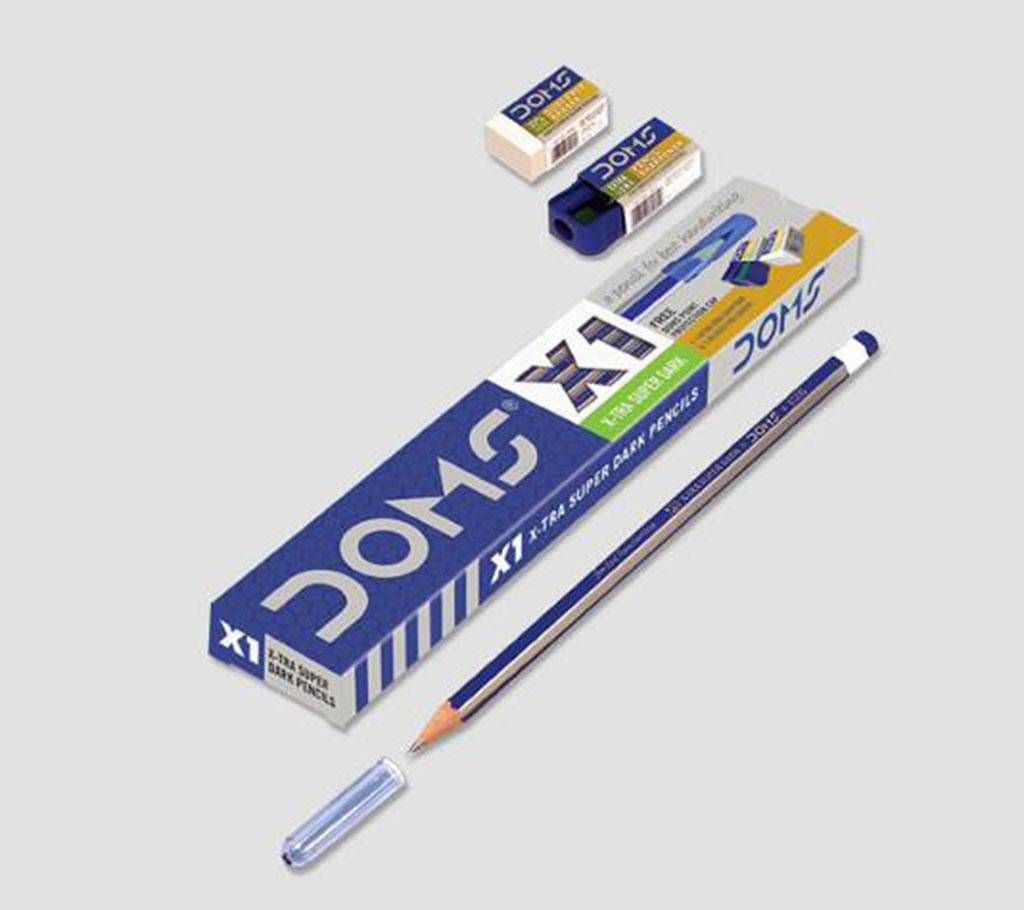 DOMS X1 X-Tra Super Dark Pencil-10 pcs 