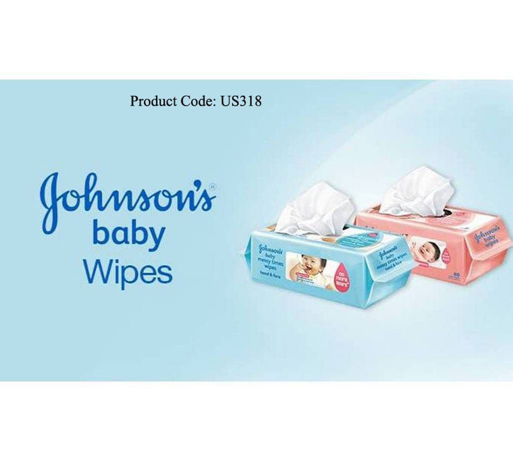 Johnson's baby wipes- 56 pieces 