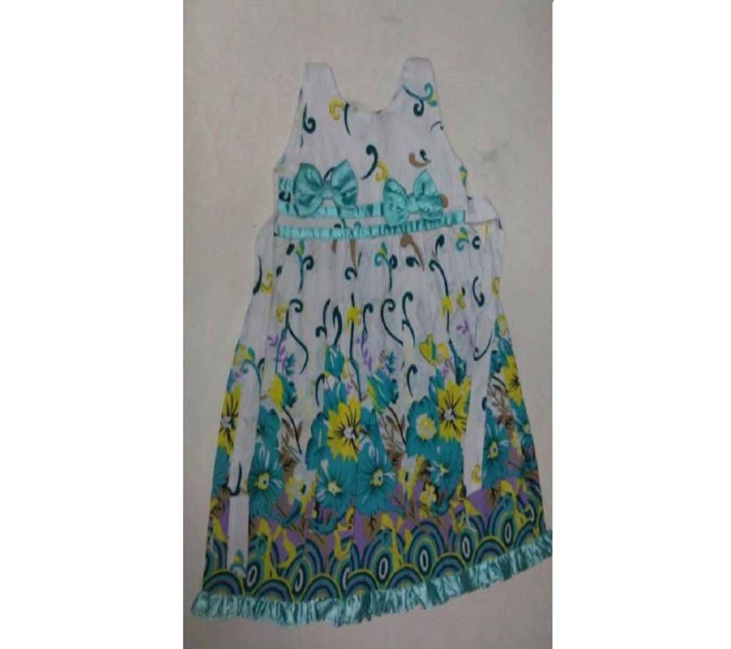 ready made cotton frock for kids- 2pc 