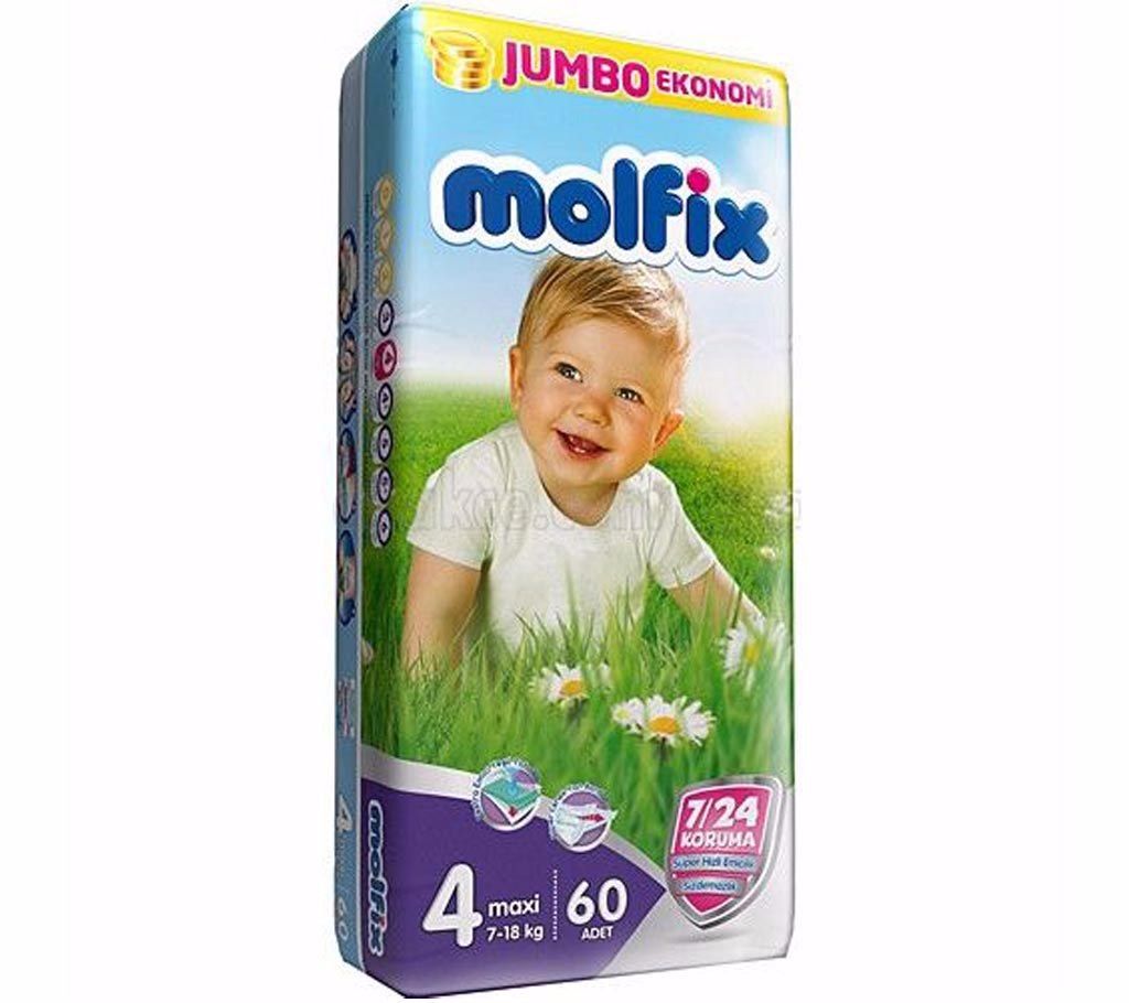 Molfix Baby Diaper (Belt System) 4 Maxi (60 pcs)