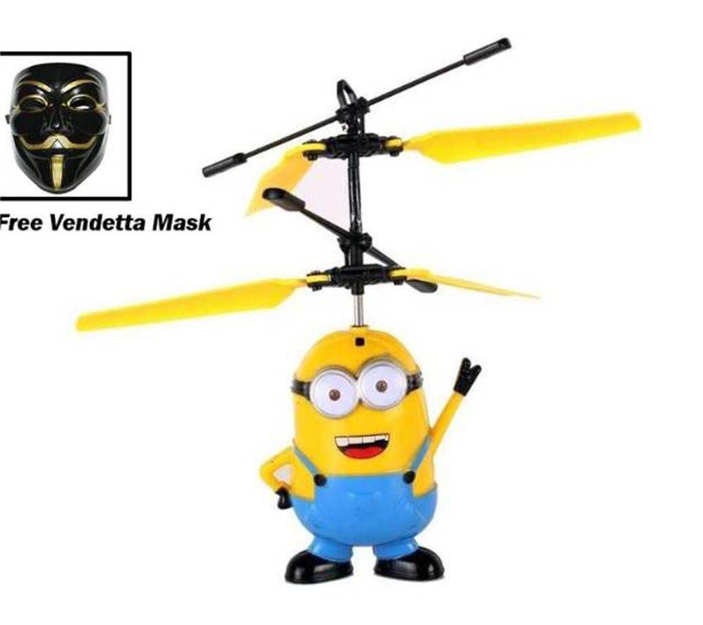 Flying Minion Helicopter Kids Toy with free Vendetta Mask