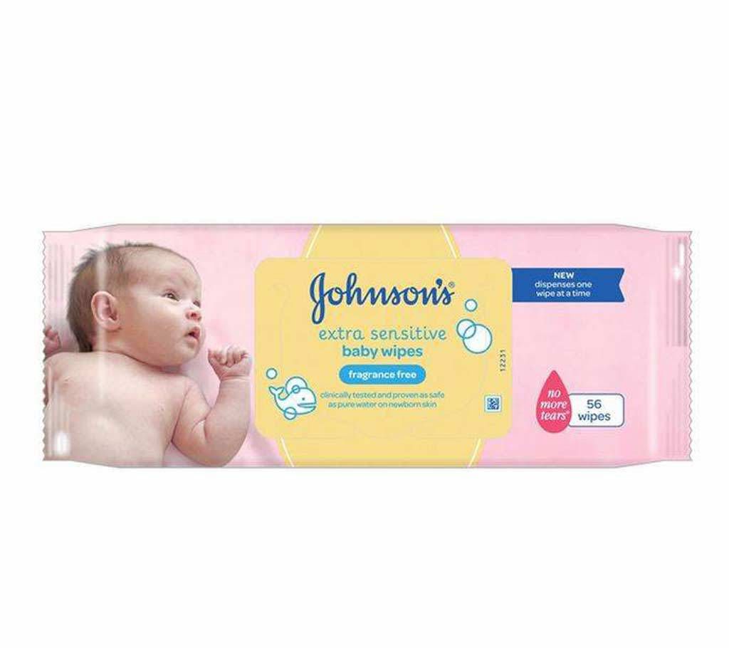 johnson's Extra Sensitive Baby Wipes -56