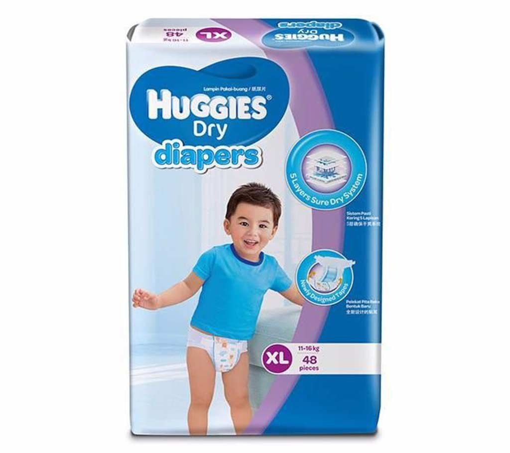 Huggies dry Diapers XL-Size (48 Pc)