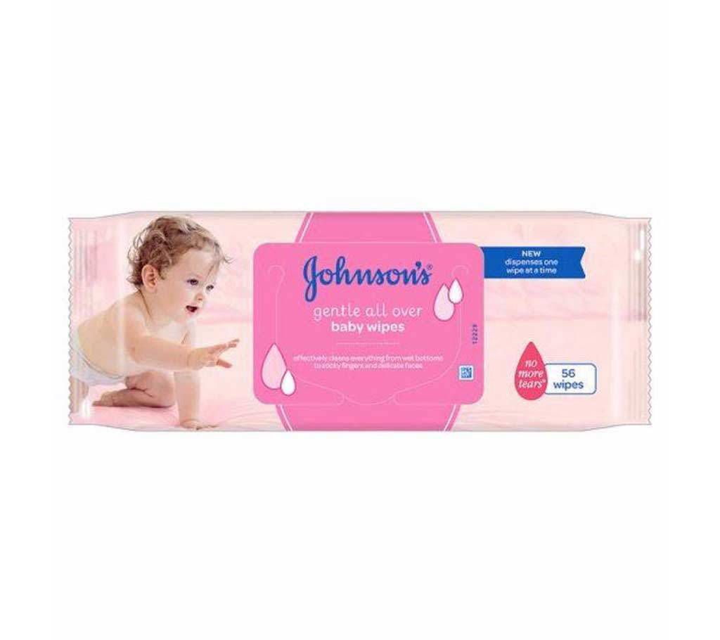 johnson's Gentle All Over BabyWipes- 56