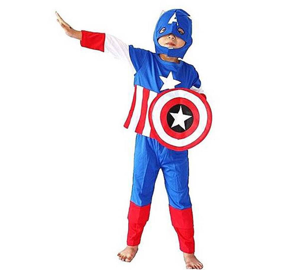 Captain America Dress For Kids -Multicolor