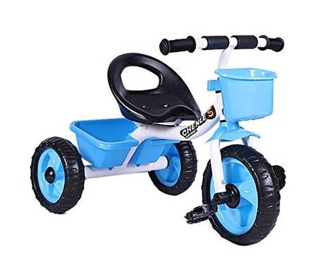 Basket Tricycle for Kids - Blue and Black