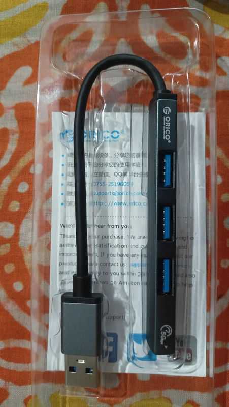 Orico USB A to 3.0 4 Port Aluminum Hub