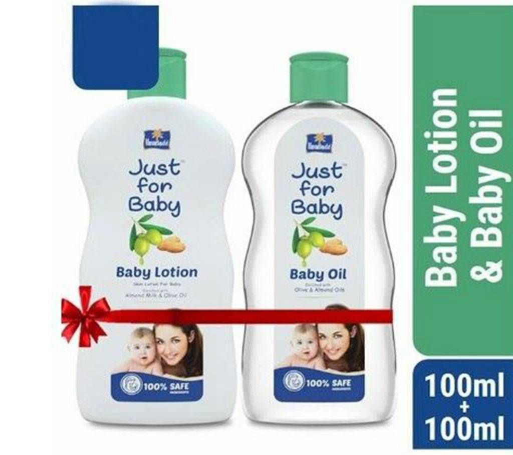 Parachute Just For Baby Combo -100ml - 3 units (Wash-Oil-Lotion) 