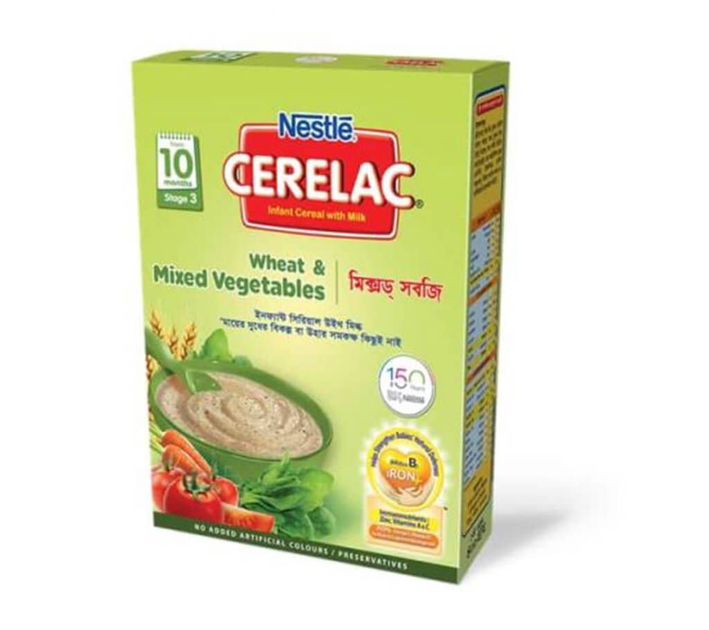 Nestle Cerelac Wheat and Mixed Vegetables Bib 400g (298643)