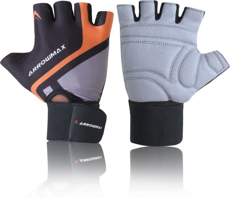 ArrowMax BEAST SPORTS, CYCLING , RIDING AND GYM GLOVES WITH WRIST SUPPORT Gym & Fitness Gloves  (Black)