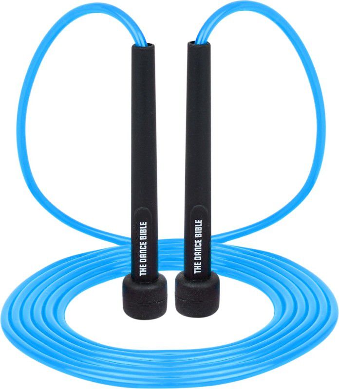 The Dance Bible Adjustable PVC Thin Freestyle Skipping Rope  (Blue, Length: 274 cm)