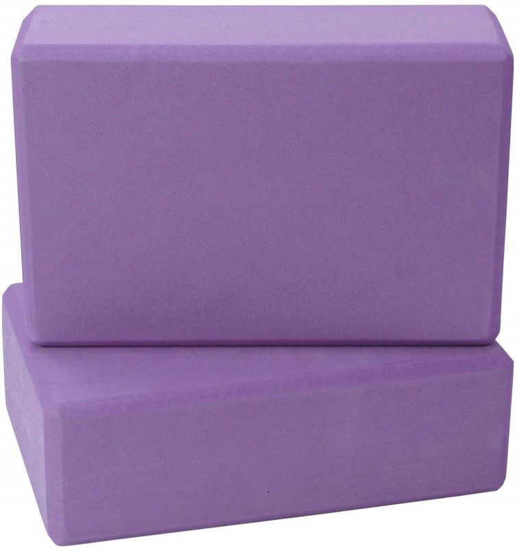 FEGSY High Quality Moisture Resistant EVA Gym Yoga Block Yoga Bricks (purple) Yoga Blocks  (Purple Pack of 2)