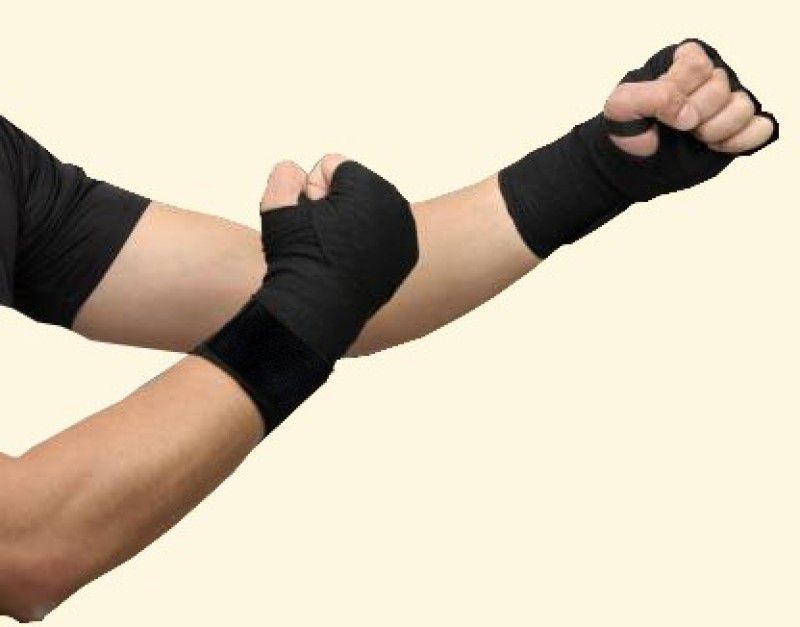 BMTRADING HAND WRAP FOR GYM,SPORTS GLOVES. Gym & Fitness Gloves  (BLACK)