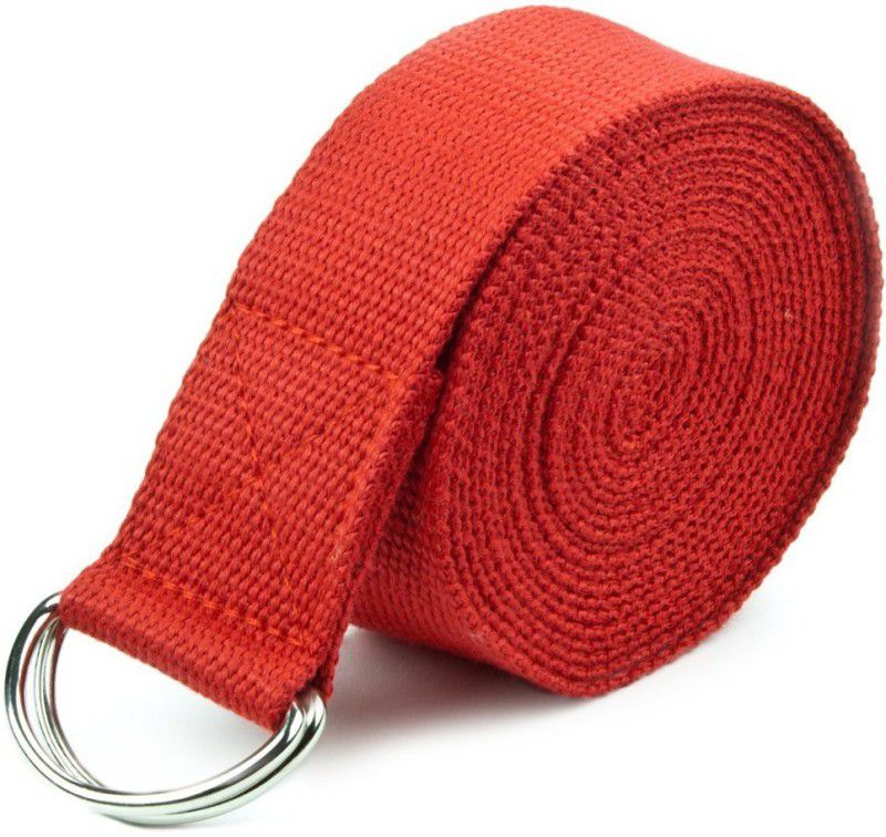 Ipop Retail 6 FEET RED Cotton Yoga Strap  (Red)