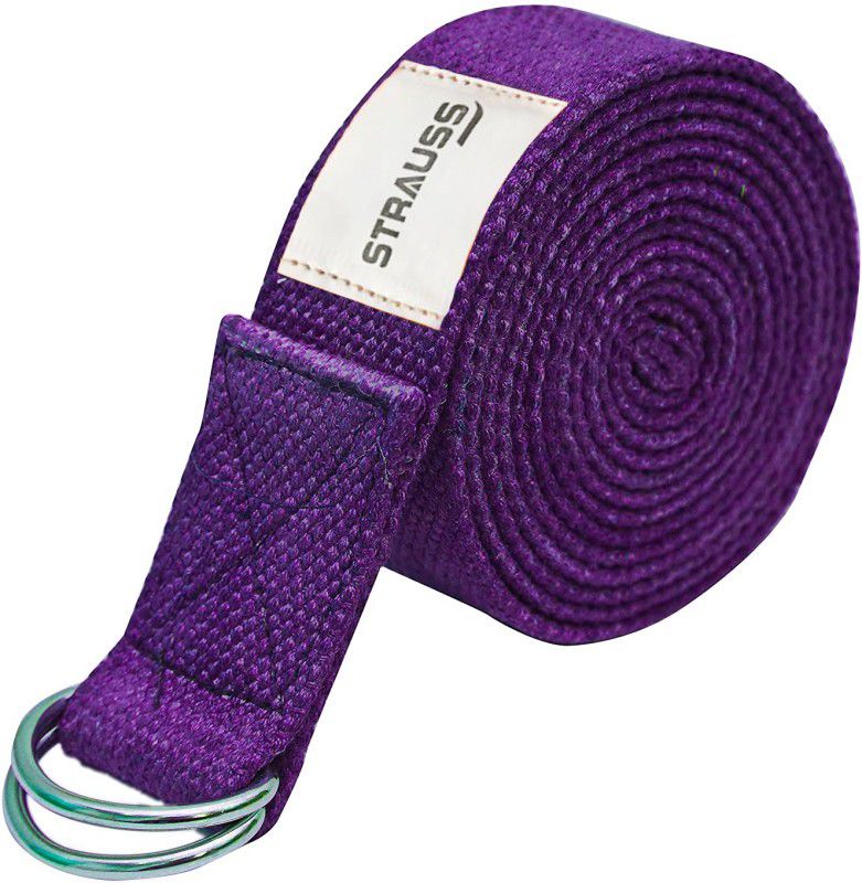 Strauss ST-1018 (6 Feet) Cotton Yoga Strap  (Purple)