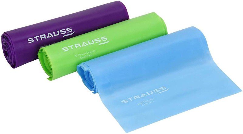 Strauss KK3685_SFF Nylon Yoga Strap  (Green, Blue, Purple)