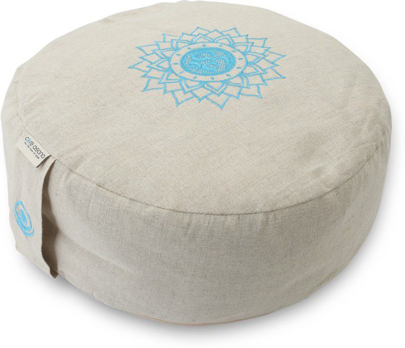 Core Asana Yoga Cushion Pillow Buckwheat Hull Zafu Meditation Pillow Mod Zabuton OM Yoga Blocks  (Beige Pack of 1)