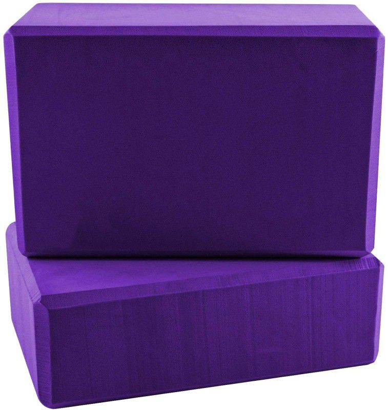 Leosportz Yoga Blocks 2 Pack,High Density EVA Foam Yoga Exercise Bricks, Eco Friendly Yoga Blocks  (Purple Pack of 2)