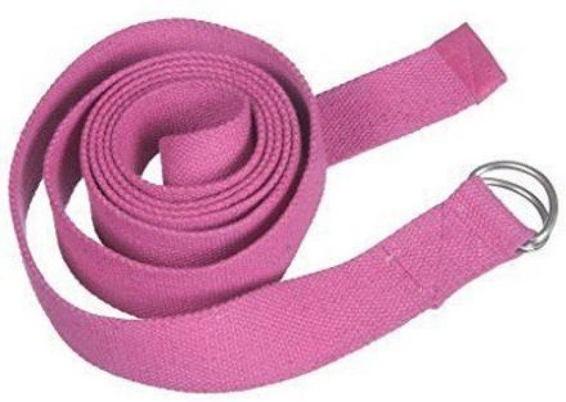 Kanyoga 100% Cotton Yoga Belt For Stretching and Flexible Yoga (250cm x 4cm) Yoga Blocks  (Pink Pack of 1)
