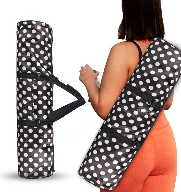 Strauss Polka Dots Yoga Mat Bag | Yoga Mat cover | Yoga Mat Holder  (Black, Kit Bag)