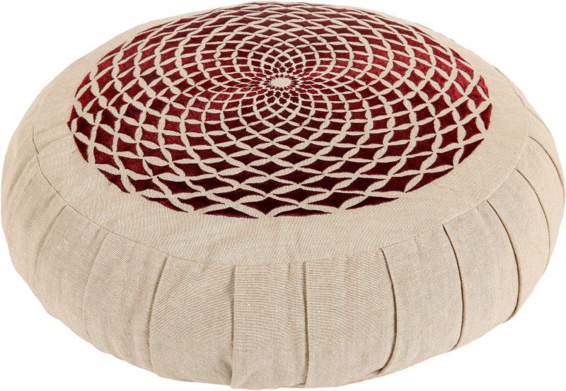 Kanyoga 100% Cotton Buckwheat Filled Round Meditation Zafu ( Yoga Blocks  (Beige Pack of 1)