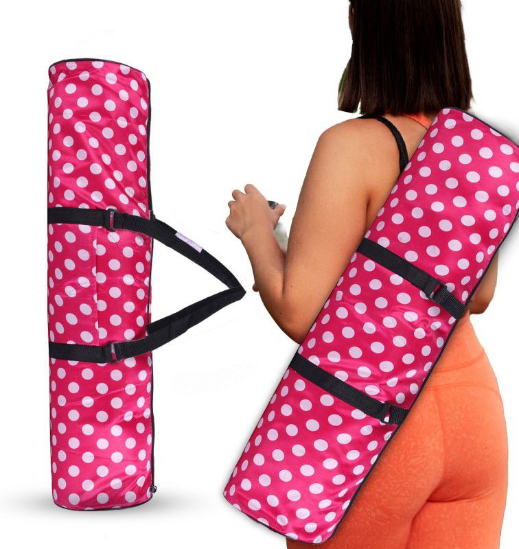 Strauss Polka Dots Yoga Mat Bag | Yoga Mat cover | Yoga Mat Holder  (Pink, Kit Bag)