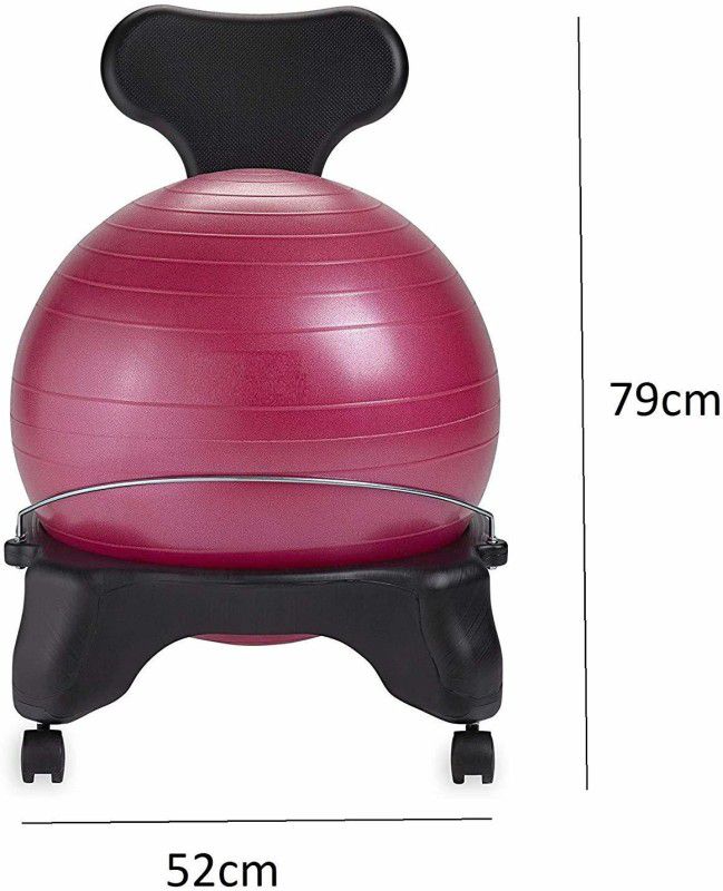 IRIS Balance Ball Chair with backrest for Home and Office Medicine Ball  (Weight: 3 kg, Pink, Black)