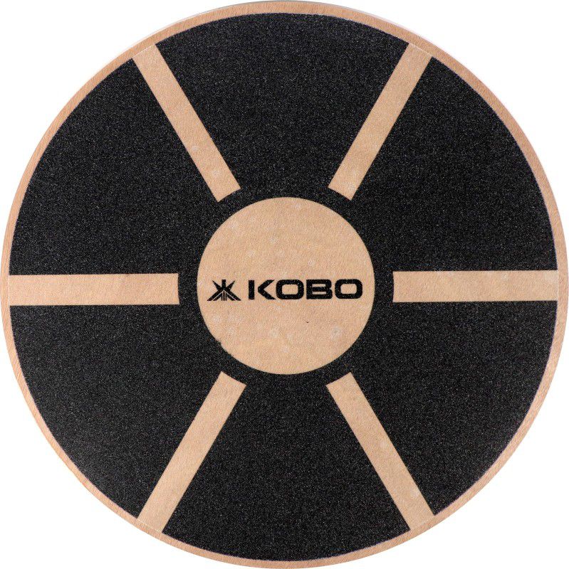 KOBO Wood Wobble Exercise Balance Board (IMPORTED) Wobble Board Fitness Balance Board  (Brown)