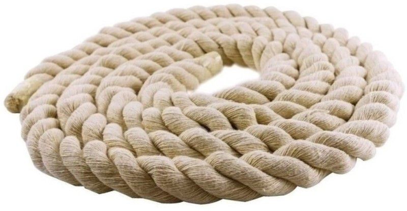 Tinax Sports Tug of War White Twisted Cotton Rope 19mm Thickness 20Mtr x 19mm Battle Rope  (Length: 65.6 ft, Weight: 1.2 kg, Thickness: 19 inch)